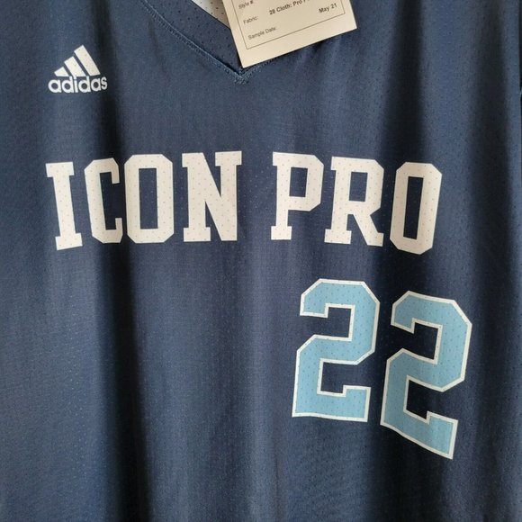 Adidas Icon Pro Baseball Jersey Player #22 Blue Size 44 Sublimated NWT 2021 - Picture 3 of 7